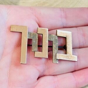 Ludwig Wolpert Signed VTG Gold Israel Judaic Brooch pin Pendant enhancer copper